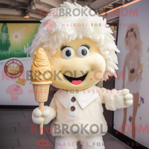 Cream Ice Cream Maskottchen...