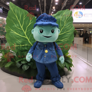 Blue Cabbage Leaf maskot...