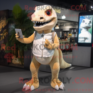 Beige T Rex máscara de...