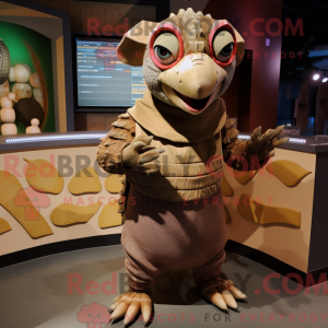 Brun bæltedyr maskot...