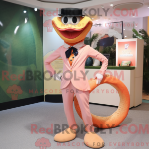 Peach Snake-mascottekostuum...