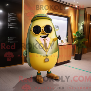 Gull vannmelon maskot drakt...