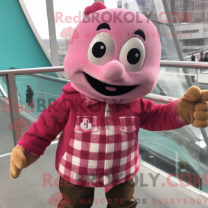 Rosa torskemaskotdraktfigur...