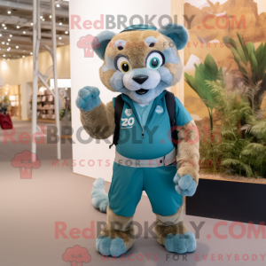 Teal Mountain Lion mascot...