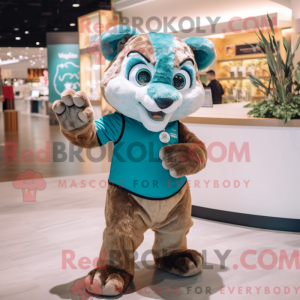 Teal Mountain Lion mascot...