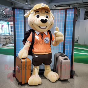 Tan voetbalgoal mascotte...