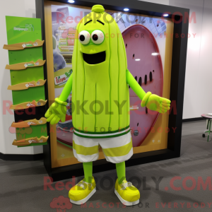 Postava maskota Lime Green...