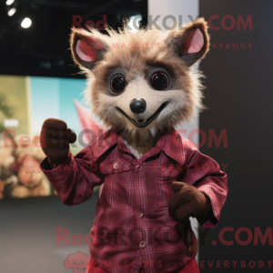 Maroon Aye-Aye maskot...
