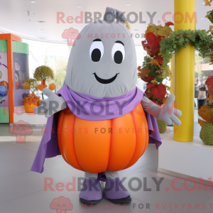 Grå græskar maskot kostume...