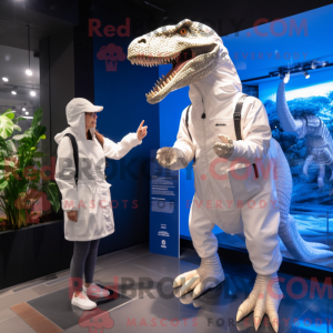 Hvid Tyrannosaurus maskot...