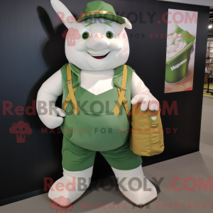 Hvid grøn øl maskot kostume...