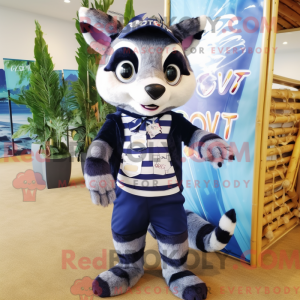 Navy Civet maskotdraktfigur...
