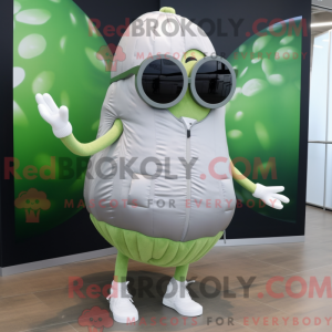Sølv agurk maskot drakt...