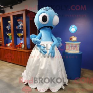 Blue Octopus mascot costume...