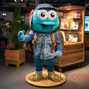 Teal Cod Maskottchen Kostüm...