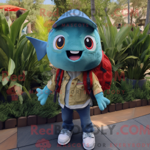Teal Cod Maskottchen Kostüm...