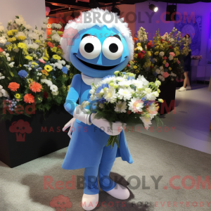 Blauw boeket bloemen...
