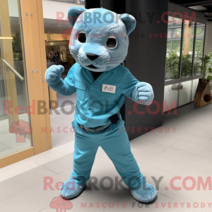 Cyan Jaguar maskot...