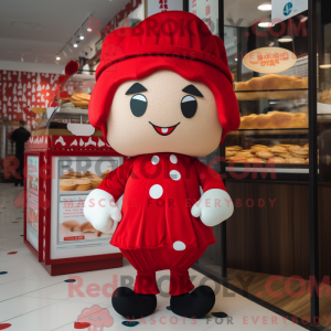 Red Dim Sum mascot costume...