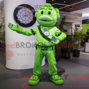 Postava maskota Lime Green...