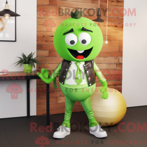 Postava maskota Lime Green...