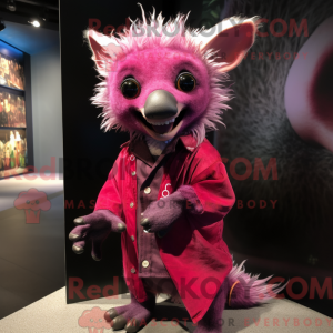 Magenta Aye-Aye maskot...