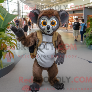 Brown Lemur mascot costume...
