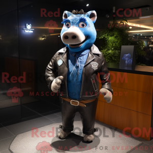 Blue Sow mascottekostuum...