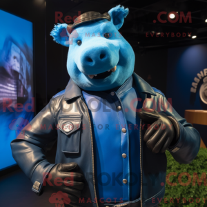 Blue Sow mascottekostuum...