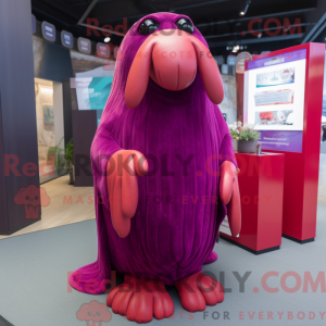 Magenta hvalross máscara...
