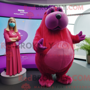 Magenta hvalross máscara...
