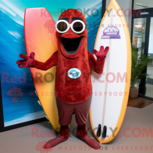 Maroon Surfboard maskot...