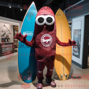 Maroon Surfboard maskot...