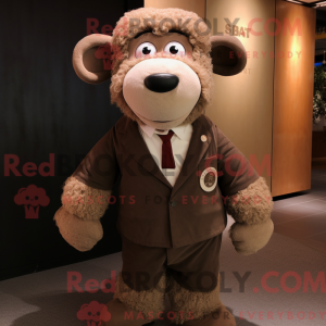 Brown Sheep mascot costume...