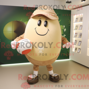 Beige melon maskot kostume...