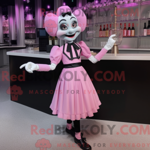 Rosa Mime-maskotdraktfigur...