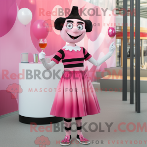 Rosa Mime-maskotdraktfigure...