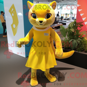 Citrongul Jaguarundi maskot...