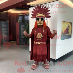 Maroon Chief maskot kostume...