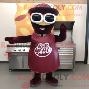 Maroon Bbq Ribs mascot...