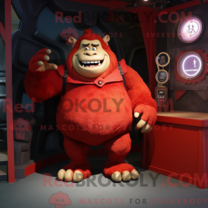 Red Ogre maskotdraktfigure...
