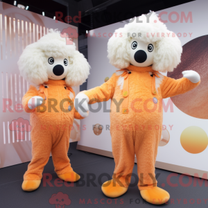Peach Sheep-mascottekostuum...