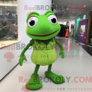 Kikker mascotte kostuum...