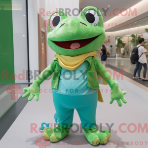 Kikker mascotte kostuum...