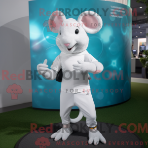 White Rat mascot costume...
