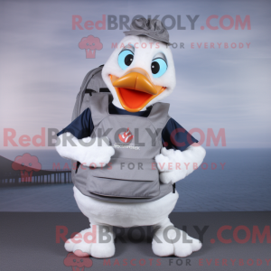 Silver Muscovy Duck mascot...