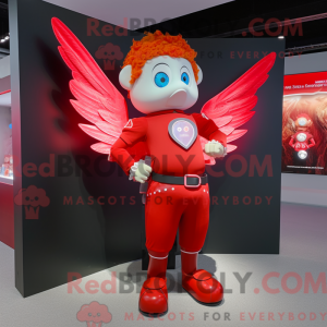Rød Amor maskot kostume...