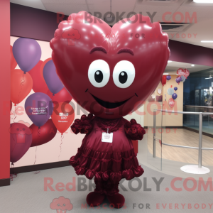 Maroon Heart Shaped...