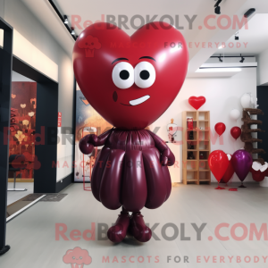Maroon Heart Shaped...