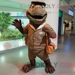Brown Iguanodon mascot...